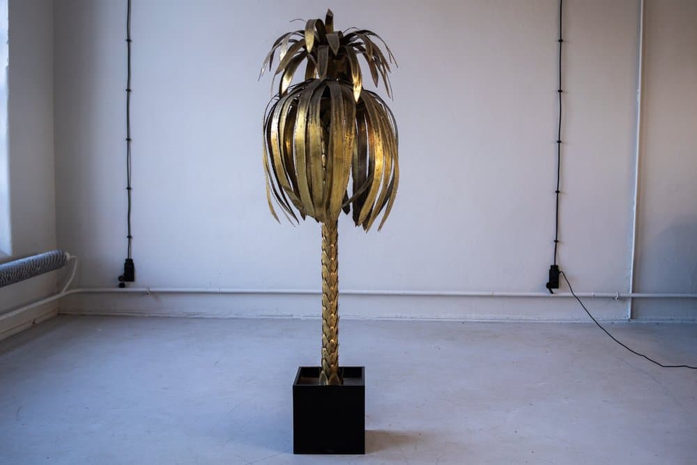 Palm tree floor lamp Maison Jansen, gold, brass - 184379