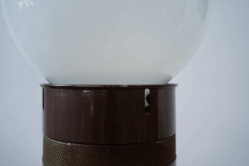 Floor lamp, brown, white, glass, metal - 184340