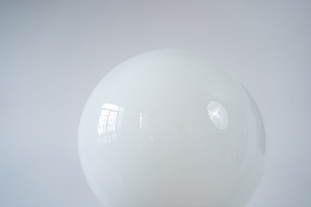 Floor lamp, brown, white, glass, metal - 184336