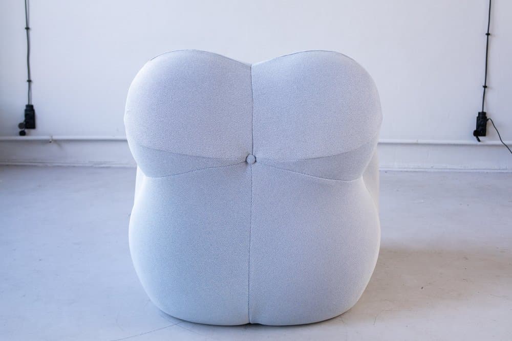 Big Mama Up set: armchair with ottoman, blue, fabric - 184328