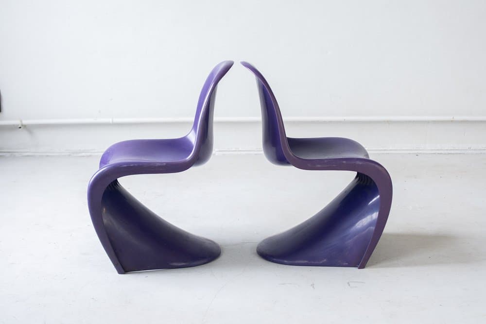 set of five Panton chairs, violet, plastic - 184302