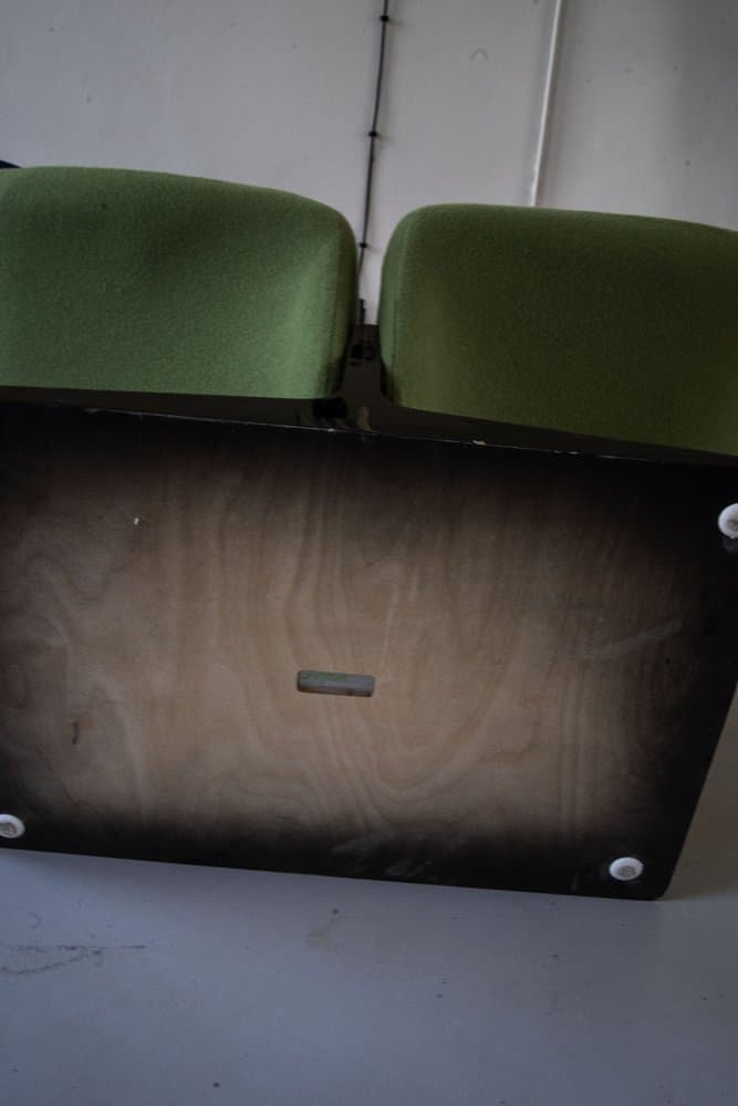 Ribbon lounge armchair, green, fabric - 184254