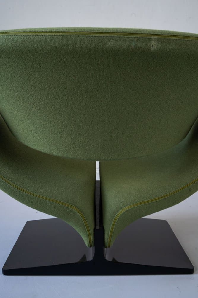 Ribbon lounge armchair, green, fabric - 184255