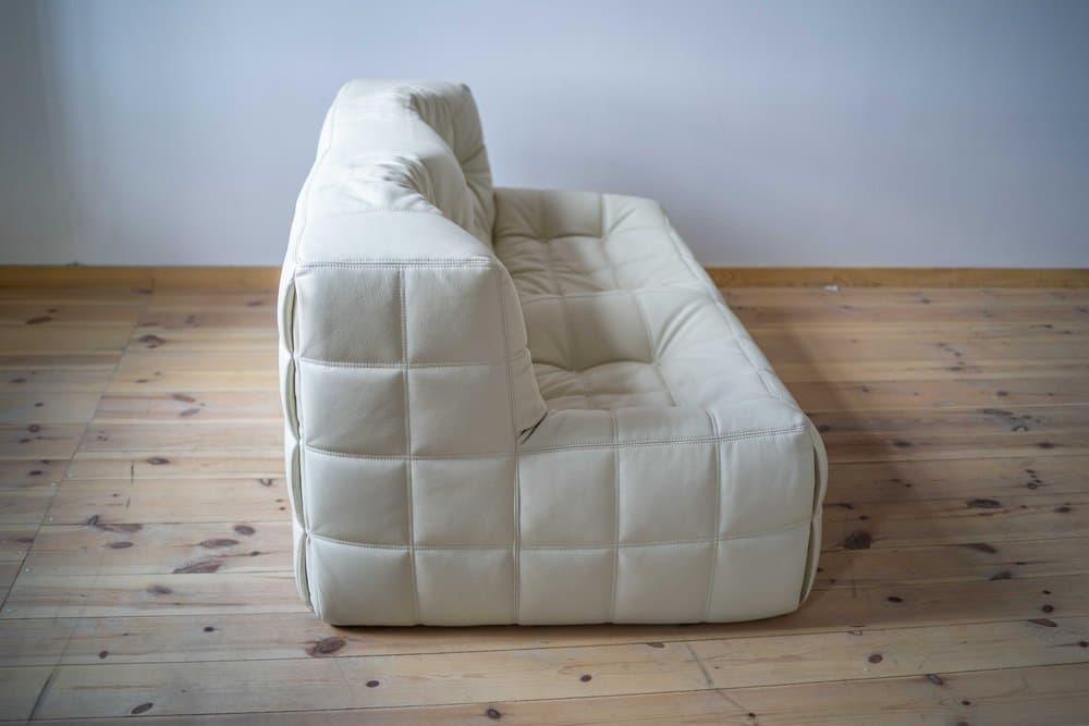 Kashima 2-seat sofa, white, natural leather - 184226