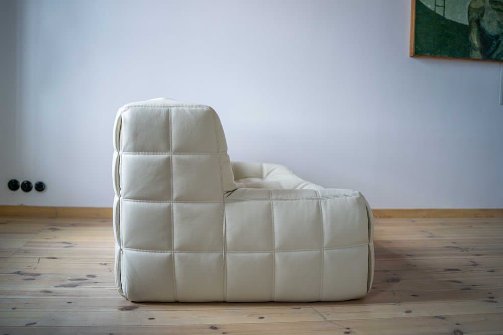 Kashima 2-seat sofa, white, natural leather - 184231