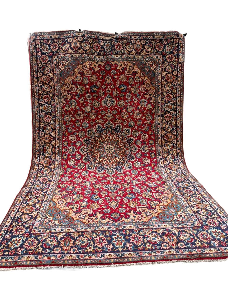 Dywan Keshan 390x240 cm, czerwony, wełna, Iran - 188425