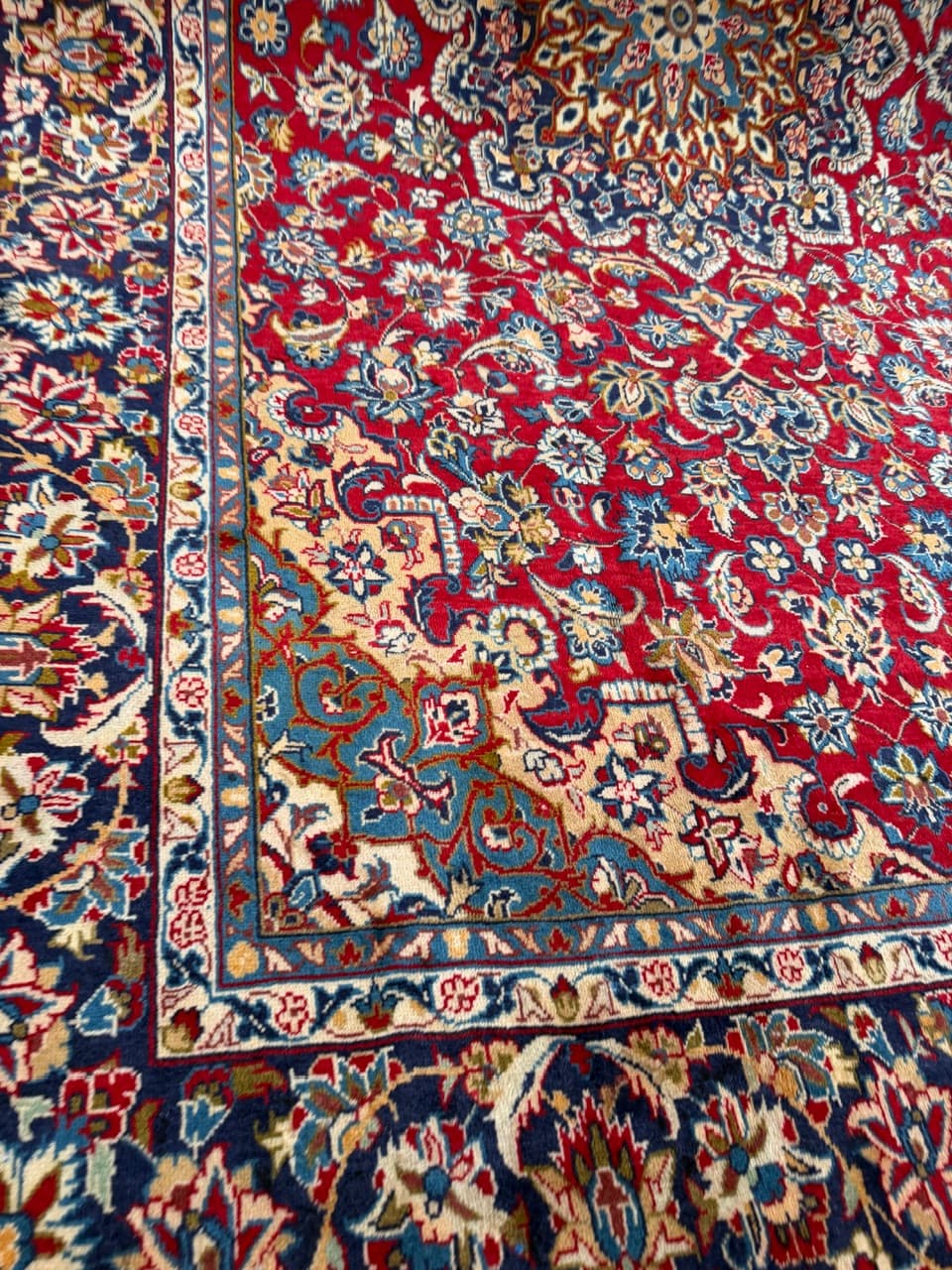 Dywan Keshan 390x240 cm, czerwony, wełna, Iran - 184039