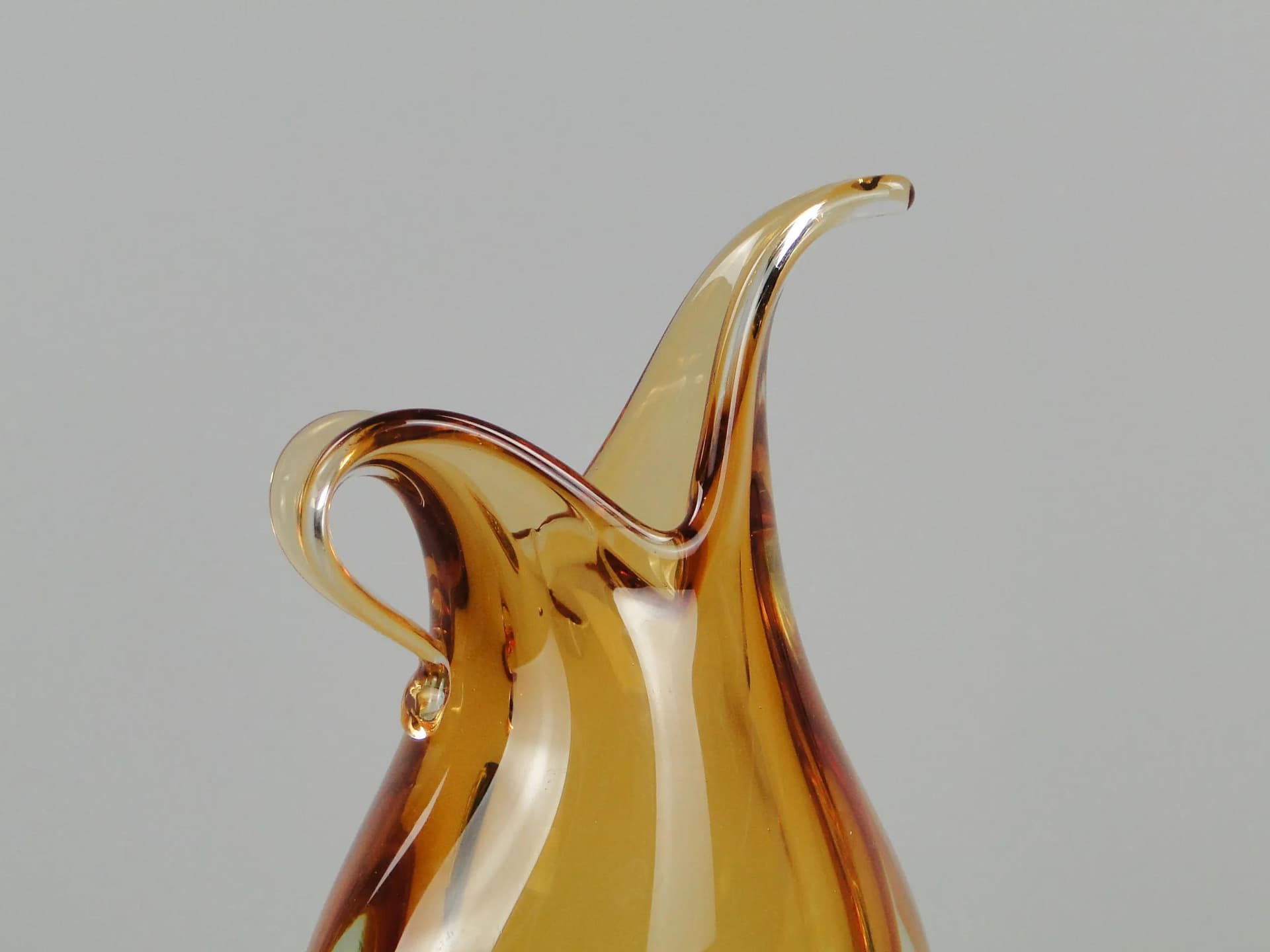 Wazon Mandruzatto, złoty, kryształ, Murano, Włochy, lata 50. - 12902