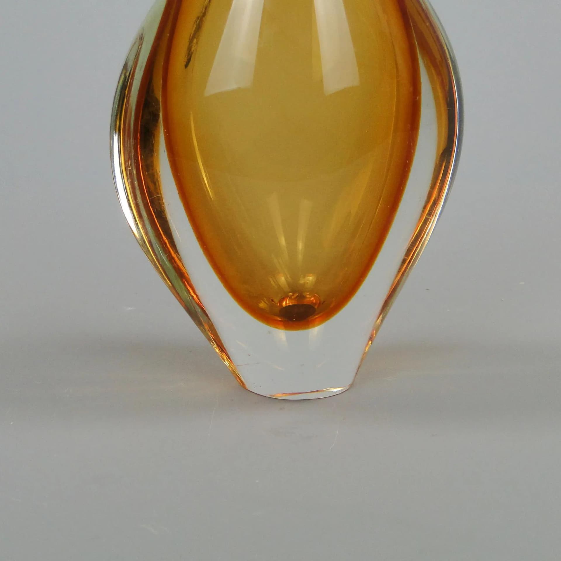 Wazon Mandruzatto, złoty, kryształ, Murano, Włochy, lata 50. - 12899