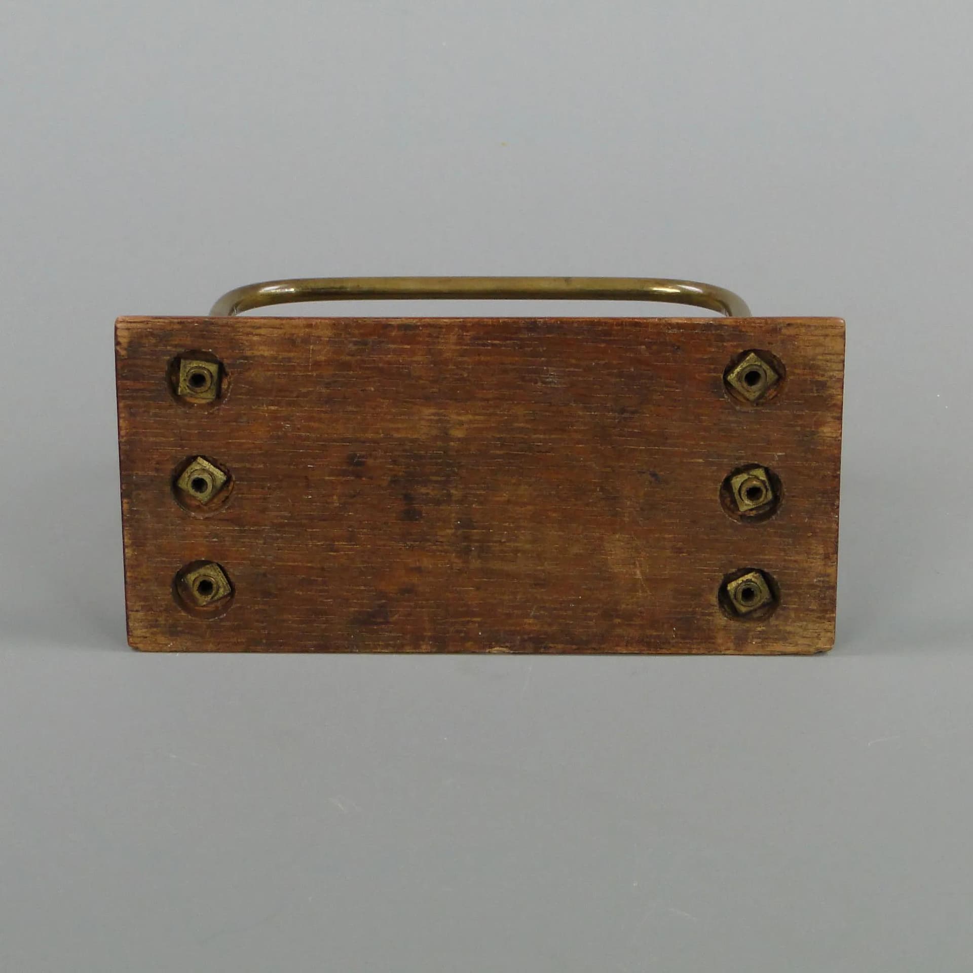 Letter Holder Art Deco, brown walnut, Poland, 1920s - 12896