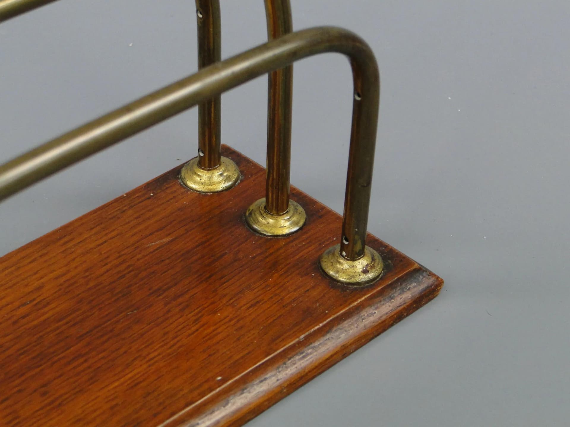 Letter Holder Art Deco, brown walnut, Poland, 1920s - 12893