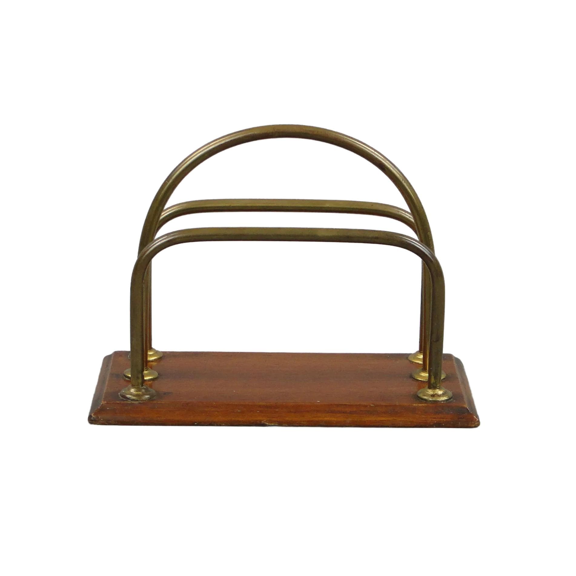Letter Holder Art Deco, brown walnut, Poland, 1920s