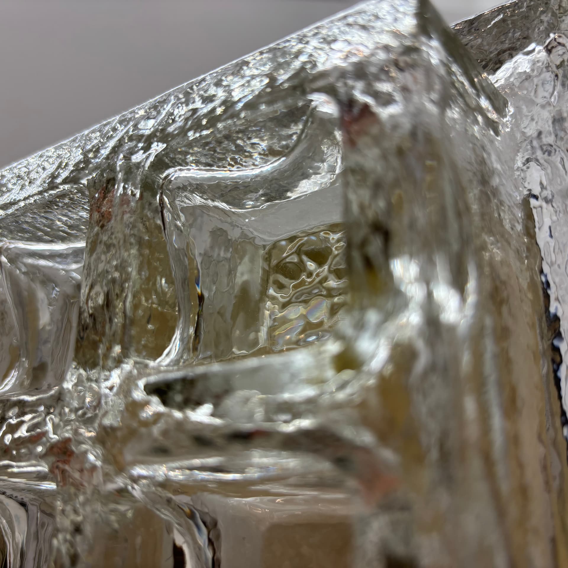 Pair of wall sconces, transparent glass, Germany, 1970s. - 185063