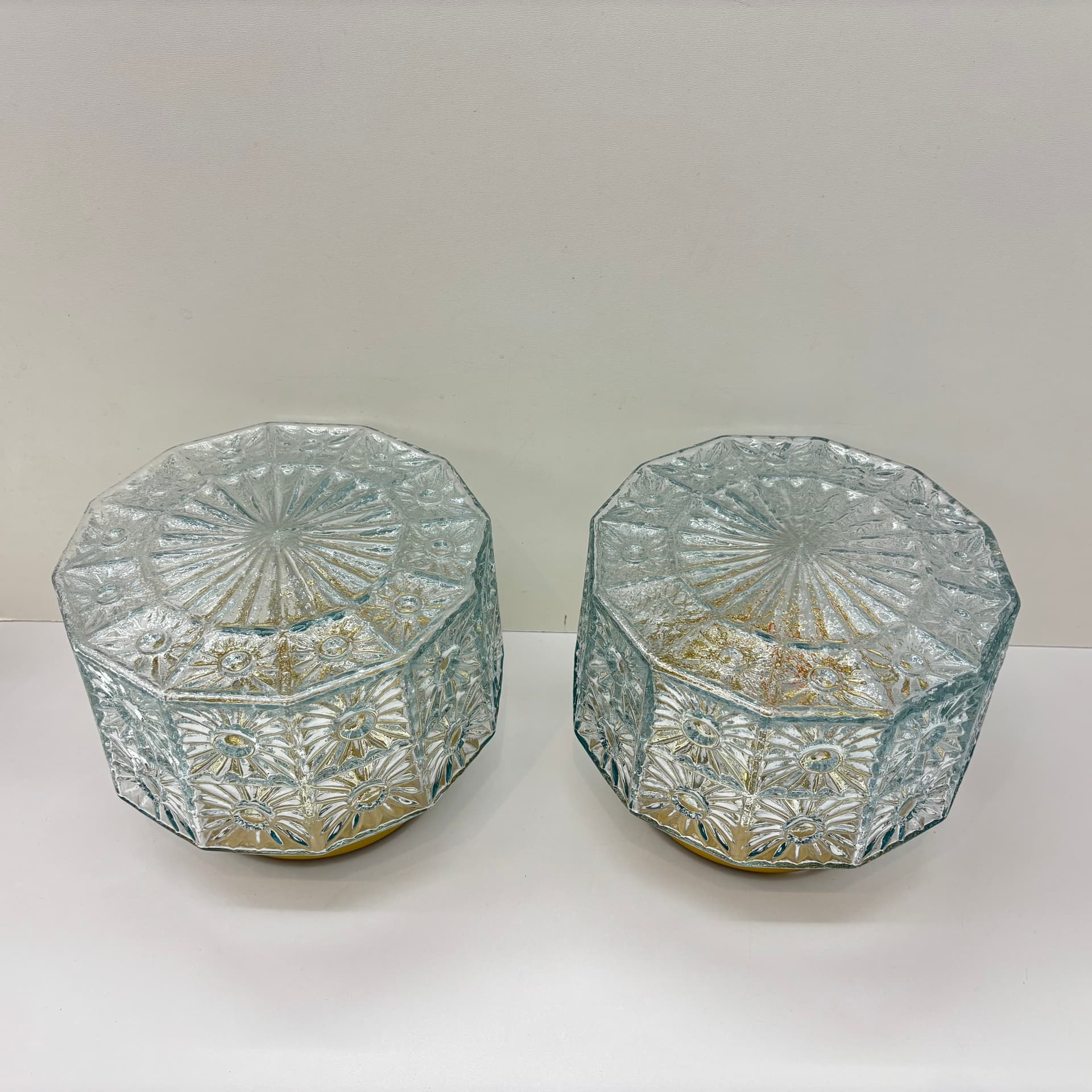 Para kinkietów, transparent, szkło, Niemcy, lata 80. - 185108