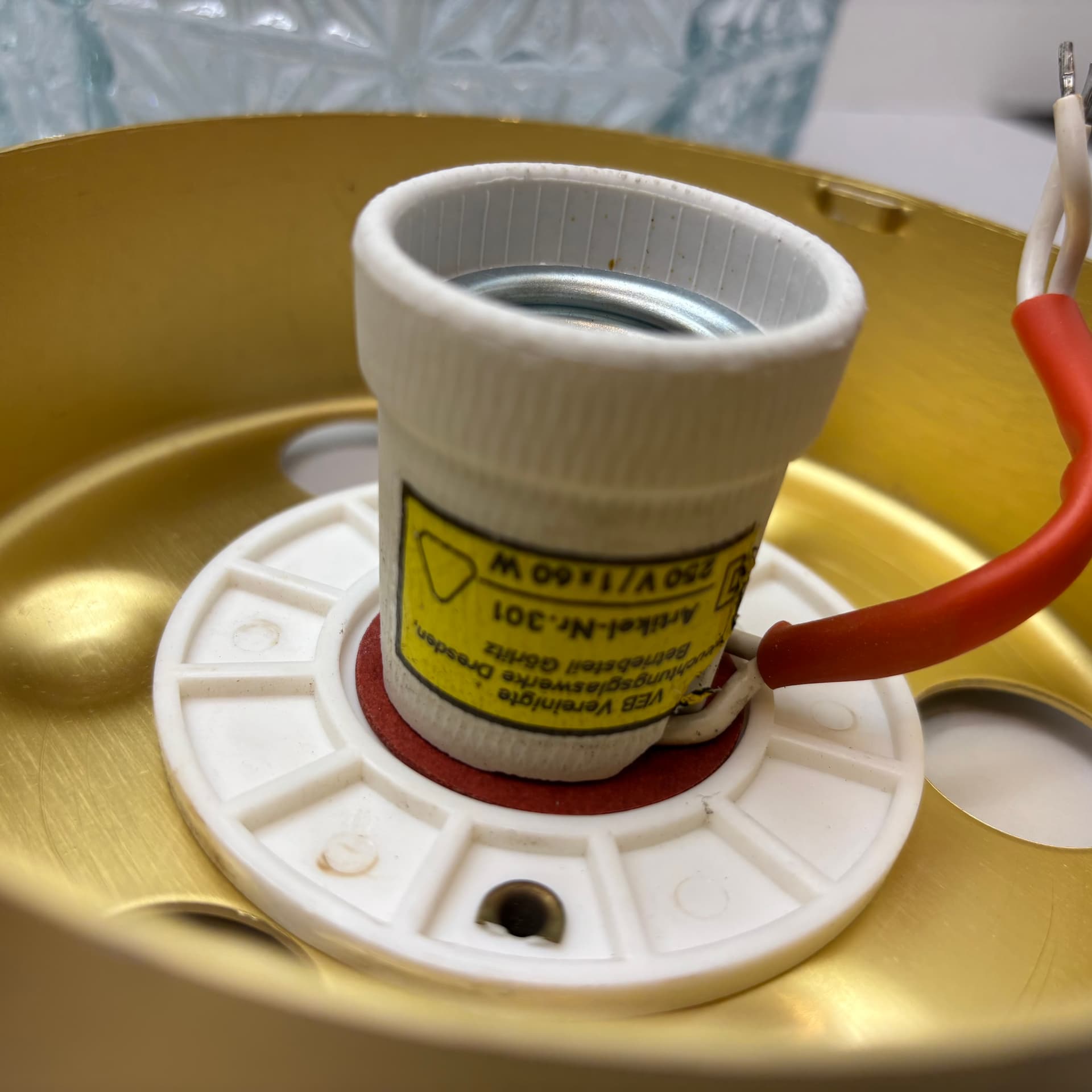 Para kinkietów, transparent, szkło, Niemcy, lata 80. - 185102