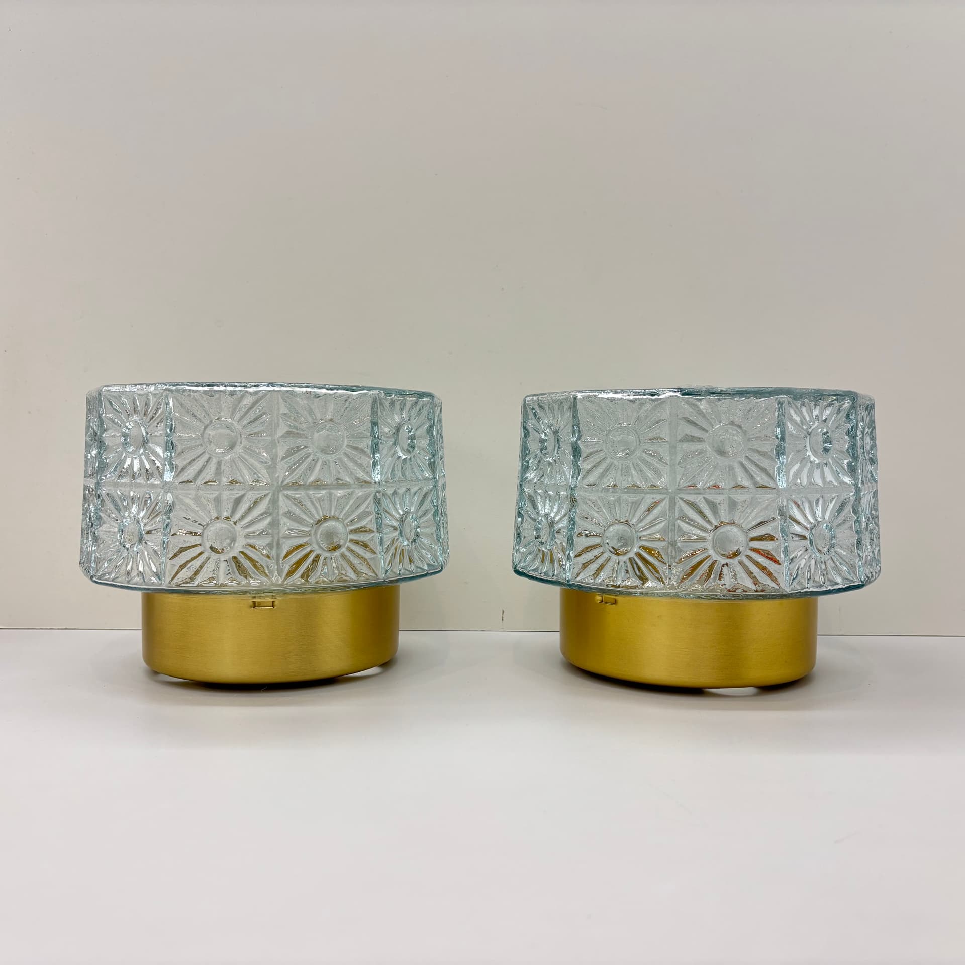 Para kinkietów, transparent, szkło, Niemcy, lata 80. - 185097