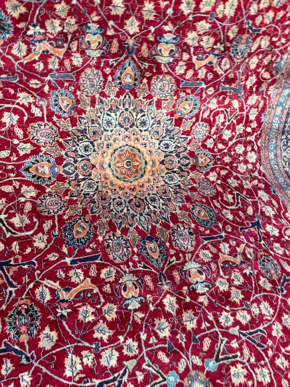Dywan Keshan 390x300 cm, czerwony, wełna, Iran - 185169