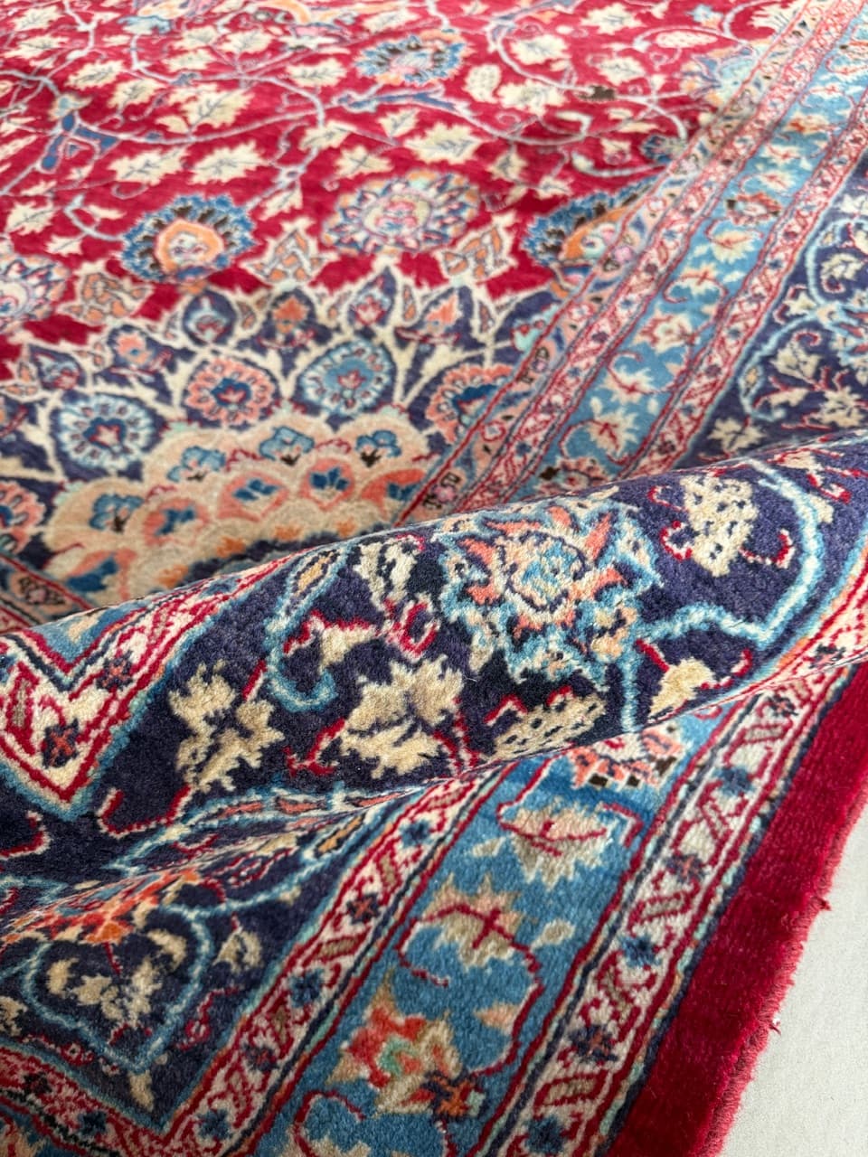 Dywan Keshan 390x300 cm, czerwony, wełna, Iran - 185170