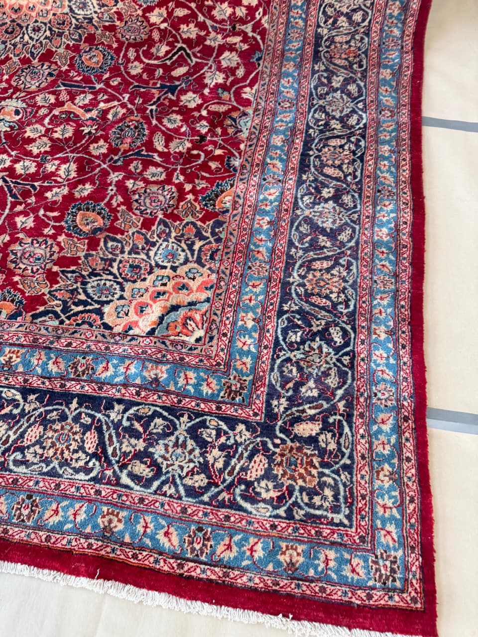 Dywan Keshan 390x300 cm, czerwony, wełna, Iran - 185166