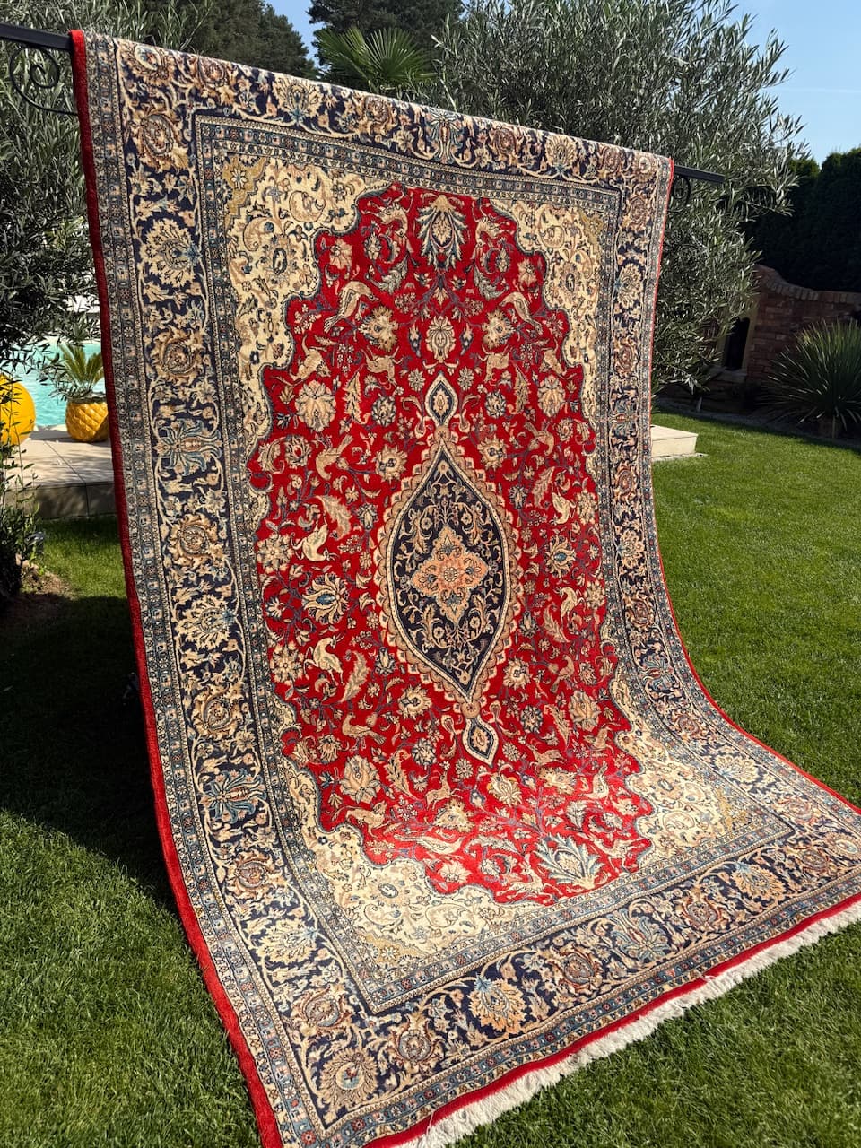 Rug Goum 300x200 cm, red wool, Iran, 1990s. - 185184