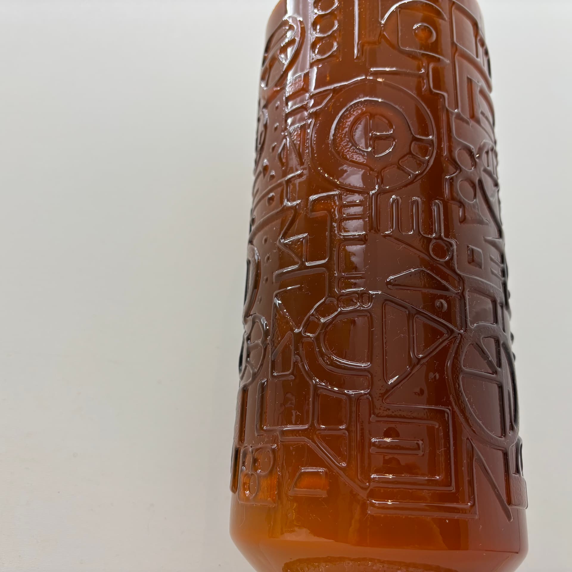 Lampa stołowa, space age, pomarańczowy, szkło, Niemcy, lata 70. - 185208