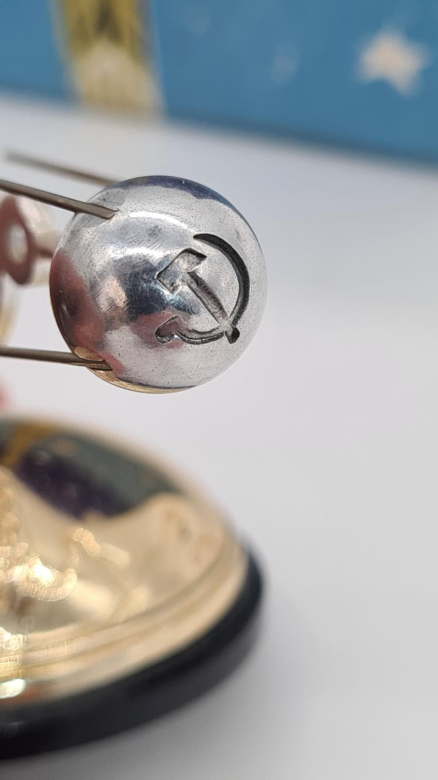 Figurka Space Age, srebrny, Rosja, lata 60. - 185251