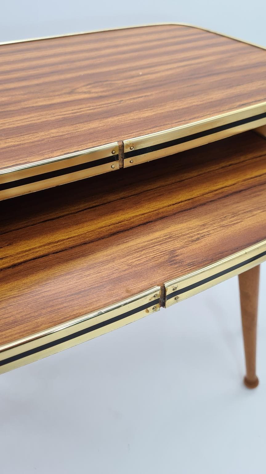 Set of nesting tables, brown, laminate, wood, Germany, 1970s. - 185334