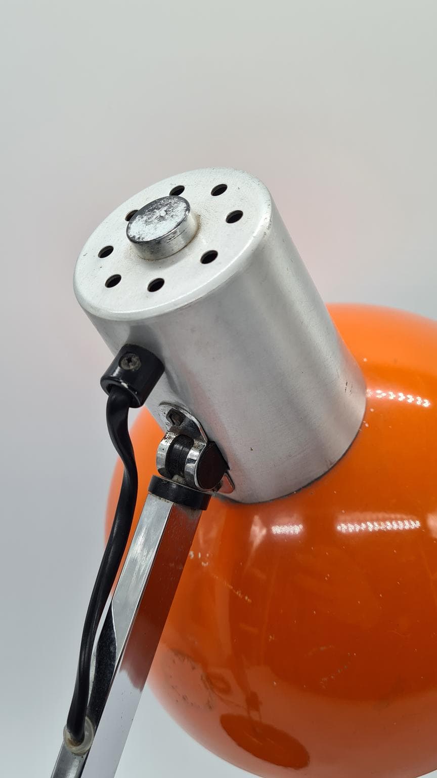 Lampa biurkowa, Space Age, pomarańczowy, metal, lata 70. - 185342