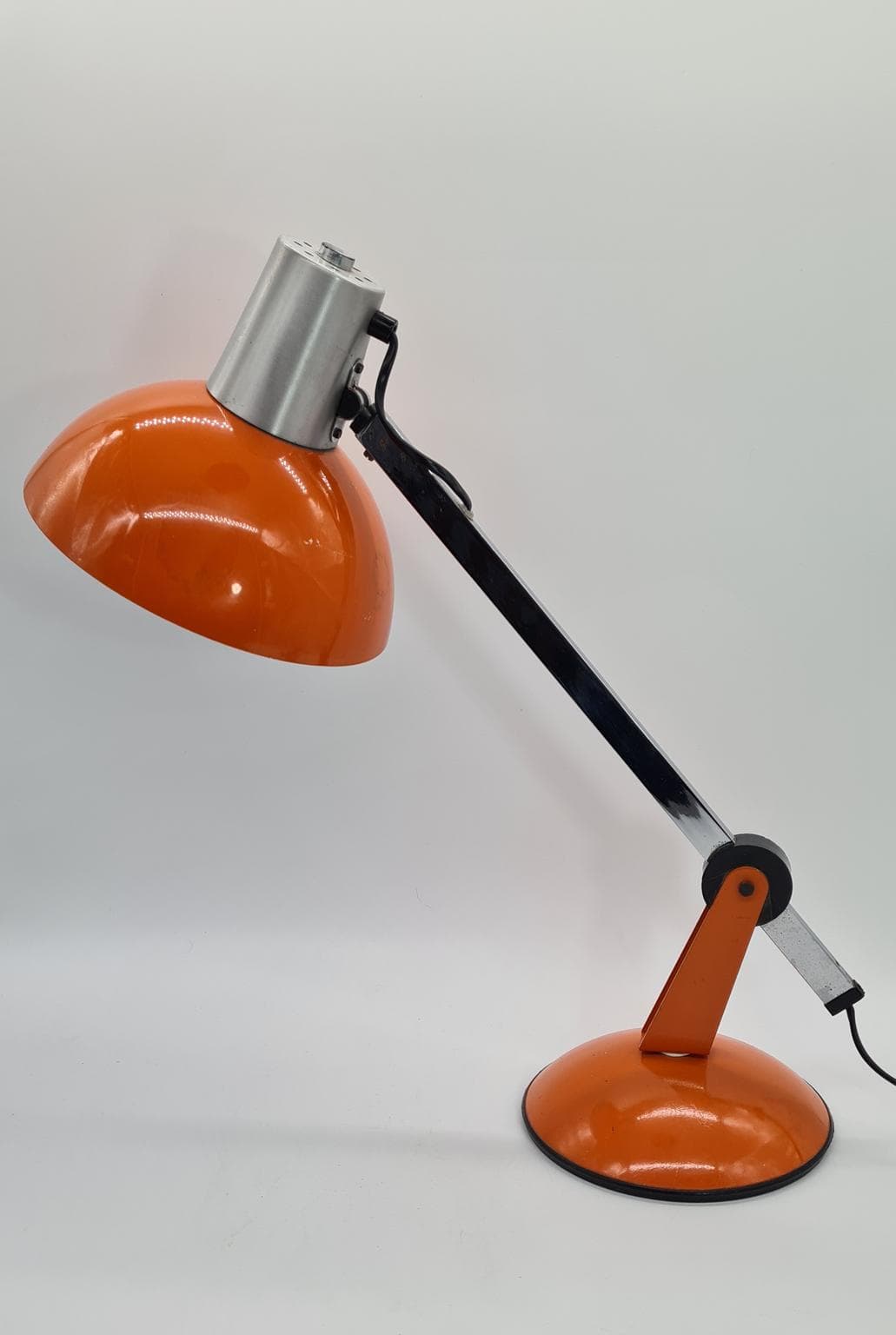 Lampa biurkowa, Space Age, pomarańczowy, metal, lata 70. - 185344