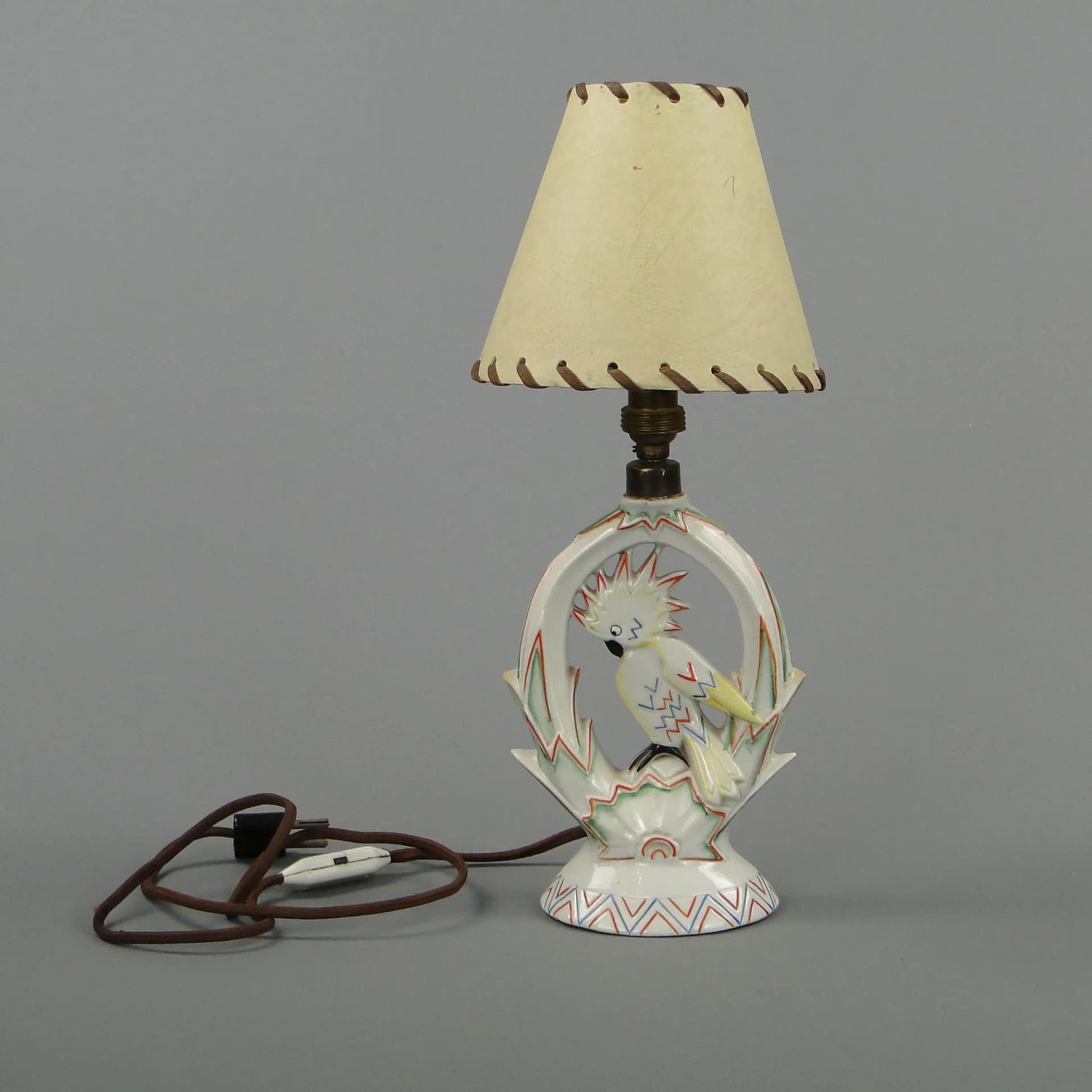 Table Lamp Art Deco, ivory white porcelain, Germany, 1920s - 12853