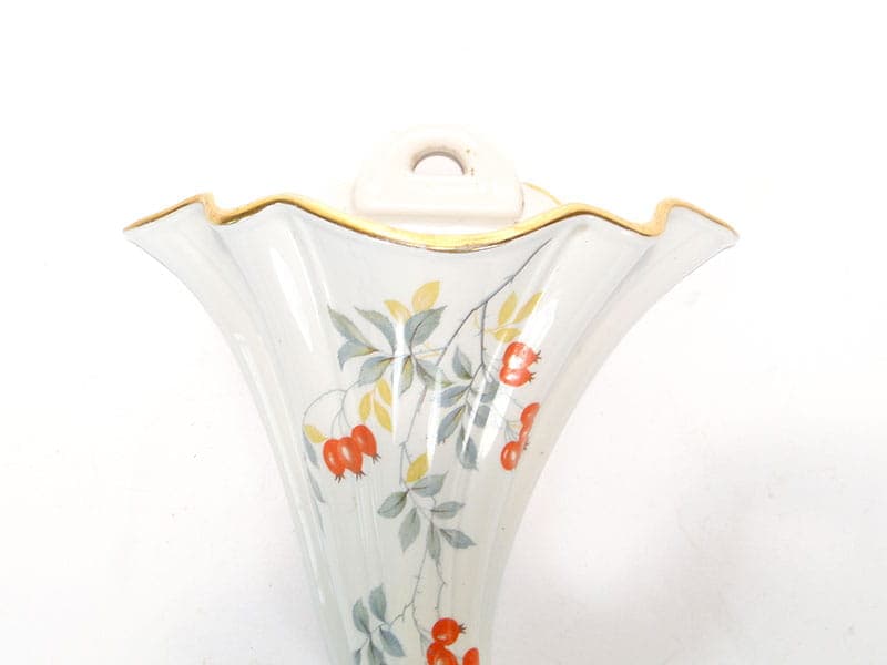 Wazon ścienny Art déco, porcelana multikolor, Ćmielów, Polska, lata 30. - 185406