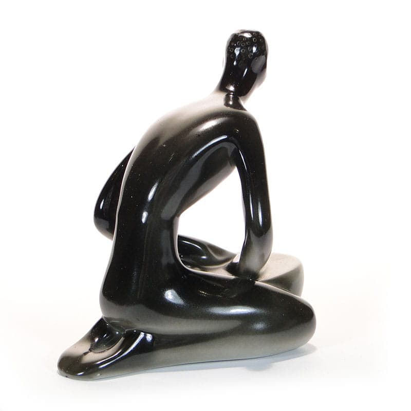 Figurka, Murzynek, czarny, porcelana, proj. H. Orthwein, Ćmielów, Polska, lata 50. - 185447