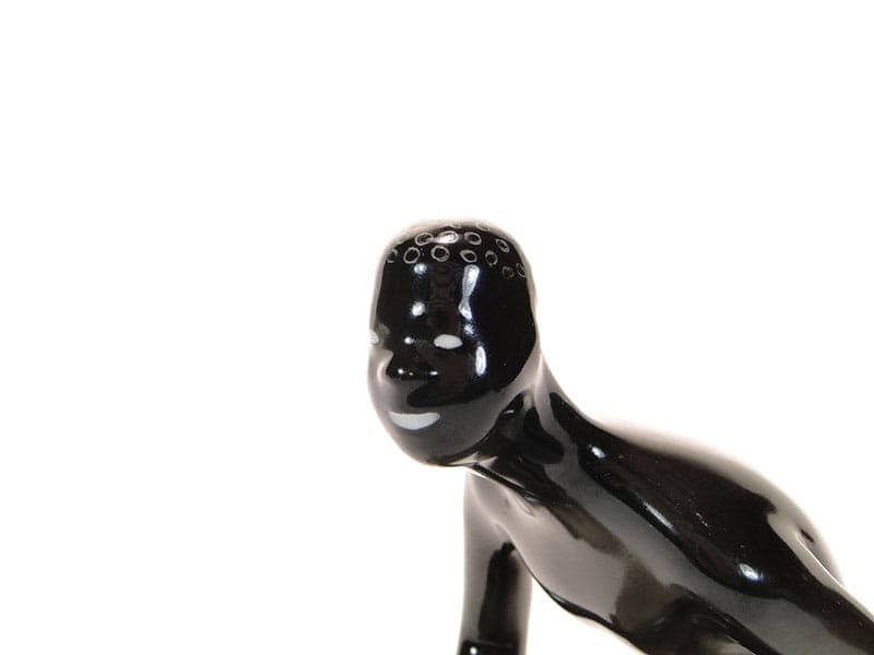 Figurka, Murzynek, czarny, porcelana, proj. H. Orthwein, Ćmielów, Polska, lata 50. - 185450