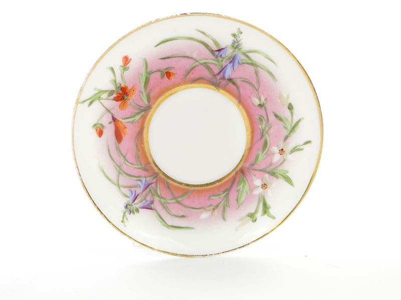 Filiżanka do mokki z talerzykiem, Secesja, multikolor, porcelana, Austria, lata 90. XIX w. - 185547