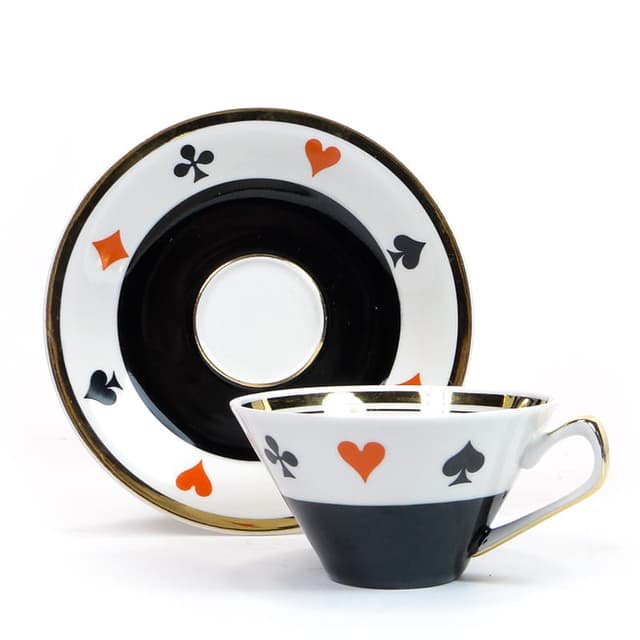 Filiżanka "The Cards" Chodzież l. 60. - WYMIARY