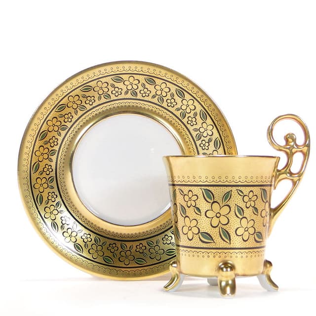 Filiżanka do czekolady, Johann Seltmann Vohenstrauss, Niemcy, lata 40. - WYMIARY