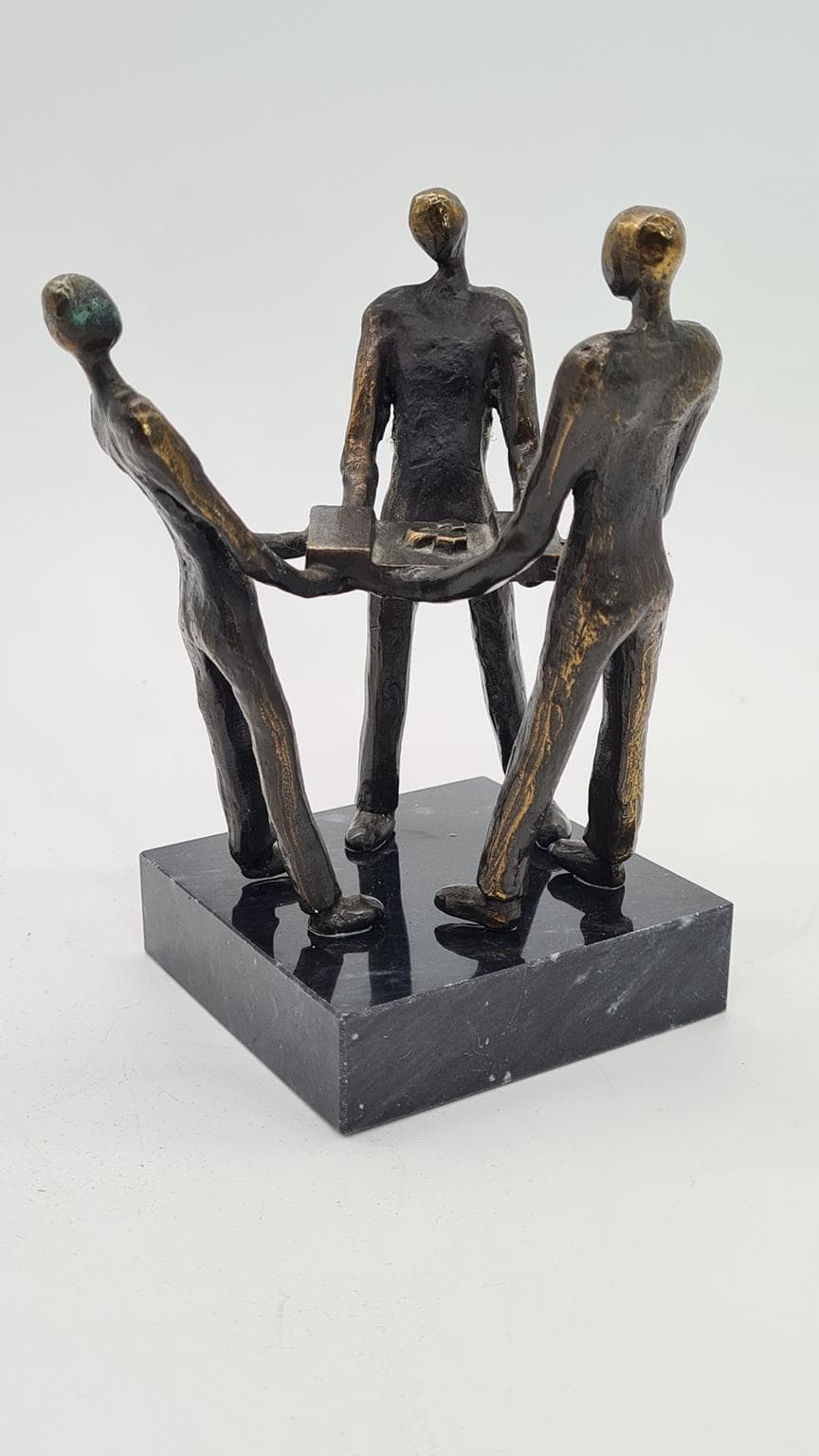 Rzeźba z brązu – Holandia 2000 | Figurka symboliczna | 13 cm - 185714