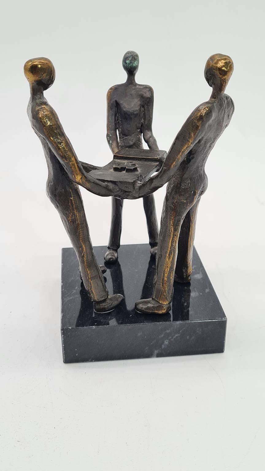 Rzeźba z brązu – Holandia 2000 | Figurka symboliczna | 13 cm - 185713