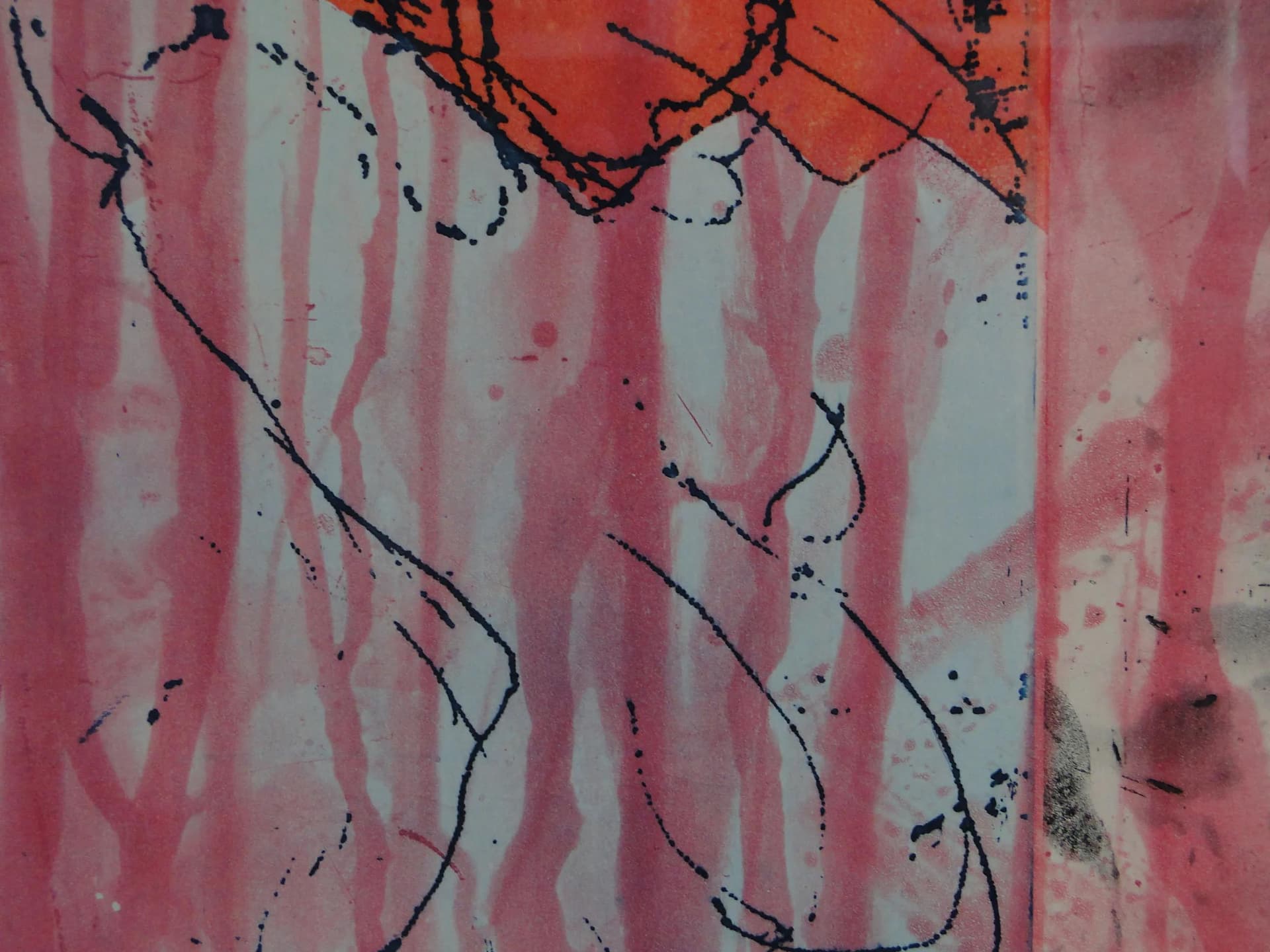 Print Dobrowolnie, maroon paper, by E. Ingarden, Poland, 1980s. - 13072