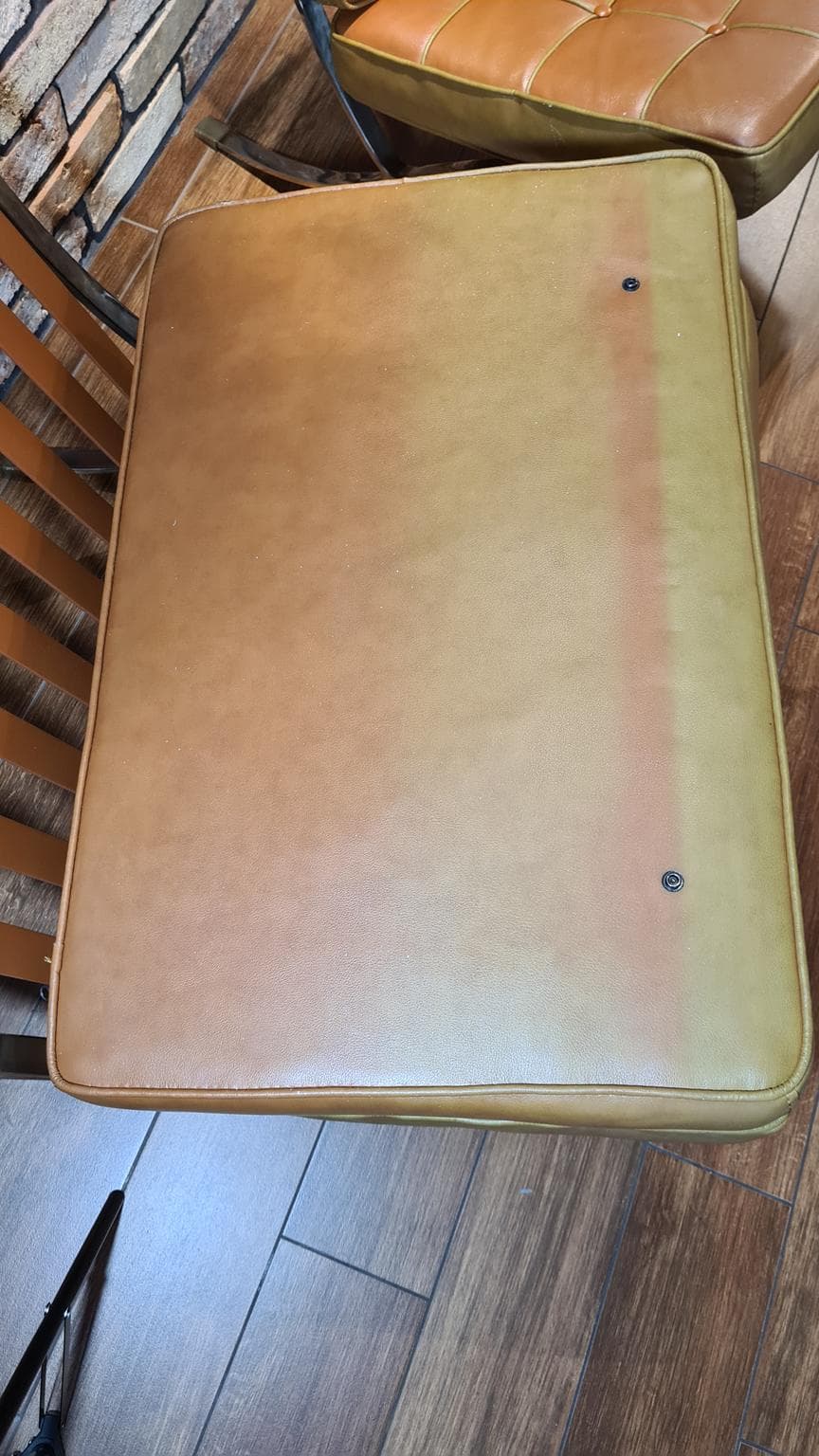 Para foteli Barcelona, skóra brązowa, ekoskóra brązowa, stal chromowana, Niemcy, lata 70. - 185856