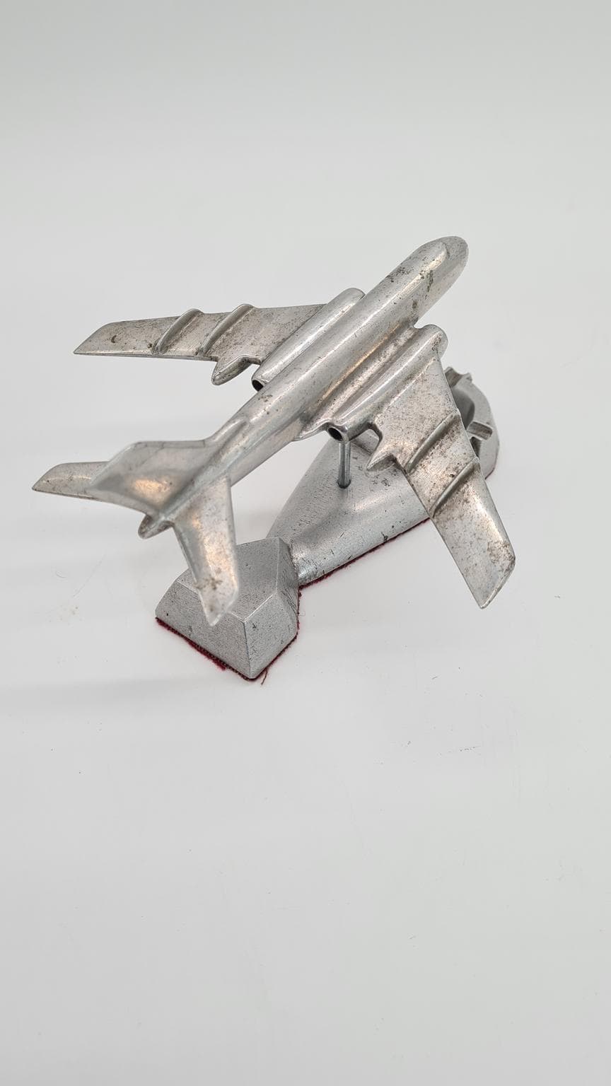 Popielniczka samolot Tupolew Tu-104, srebrny, metal, ZSRR, lata 60. - 185884