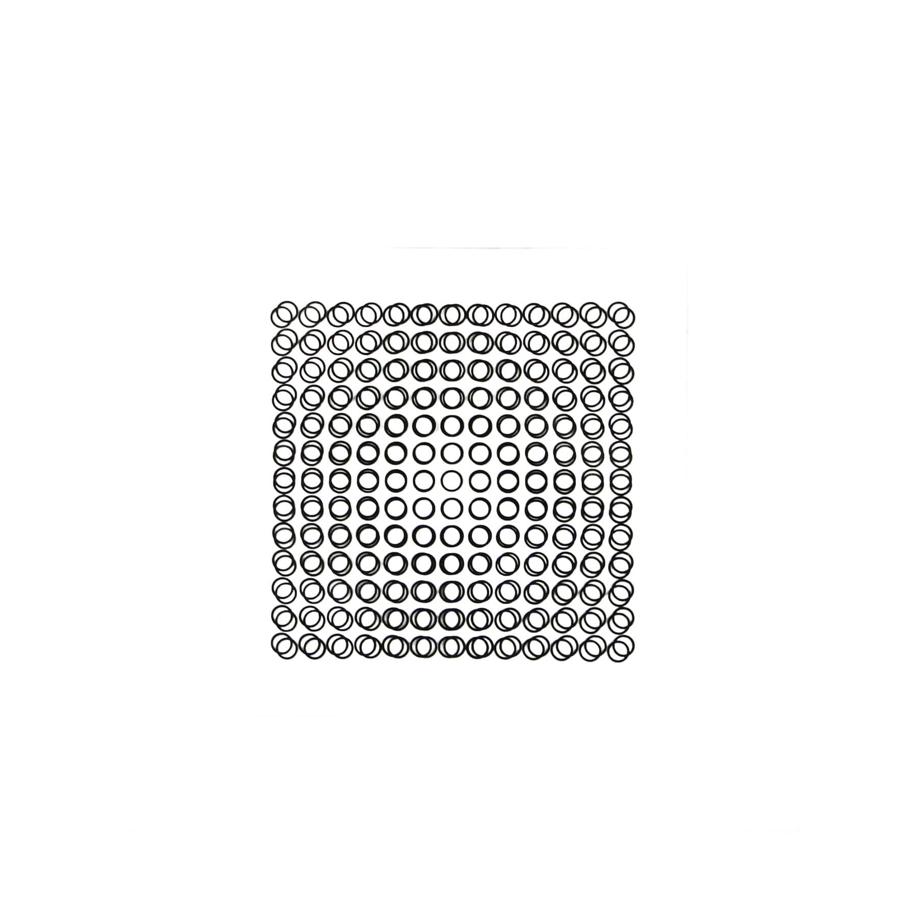 Grafika op-art, czarno-biała, papier, proj. V. Vasarely, Francja, lata 70.