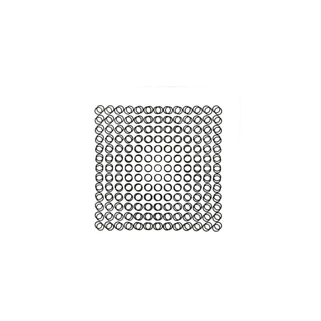 Grafika op-art, czarno-biała, papier, proj. V. Vasarely, Francja, lata 70. - WYMIARY