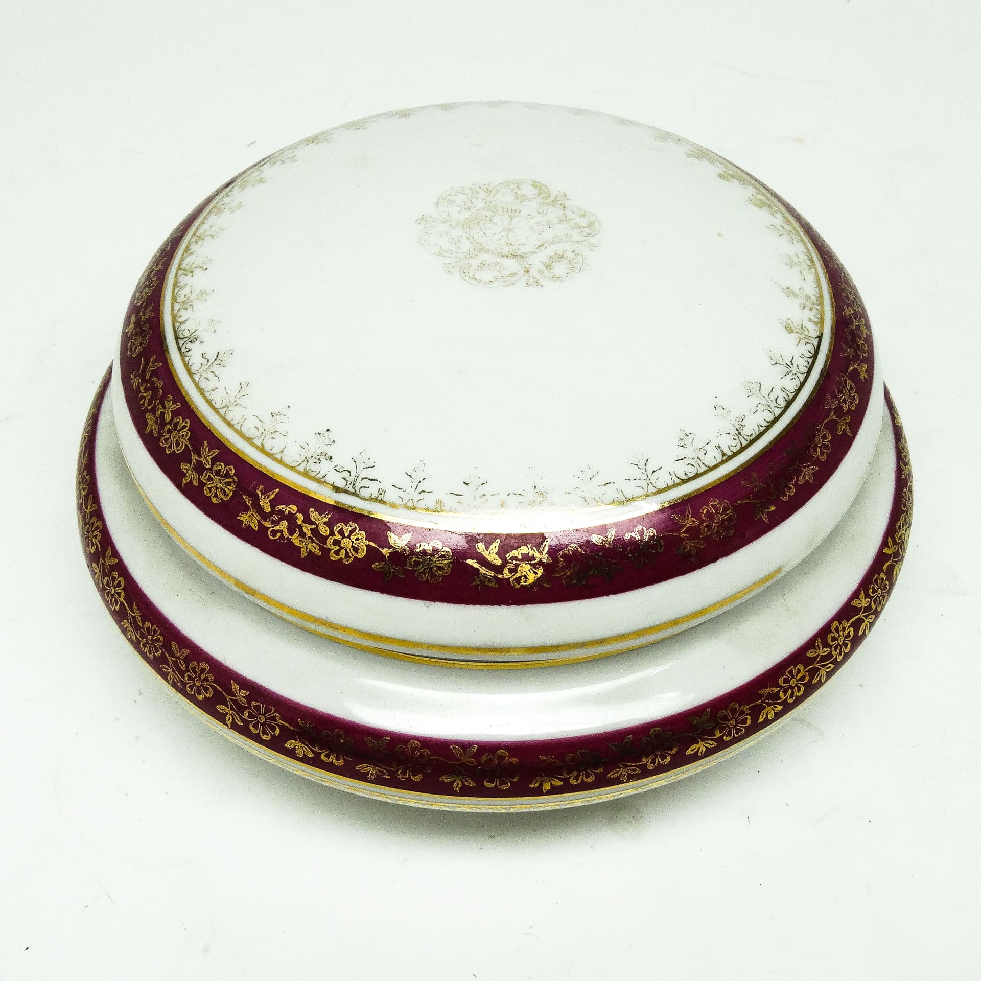 Bomboniera Art Nouveau, ceramika kremowa, Ćmielów, Polska, początek XX w. - 186099