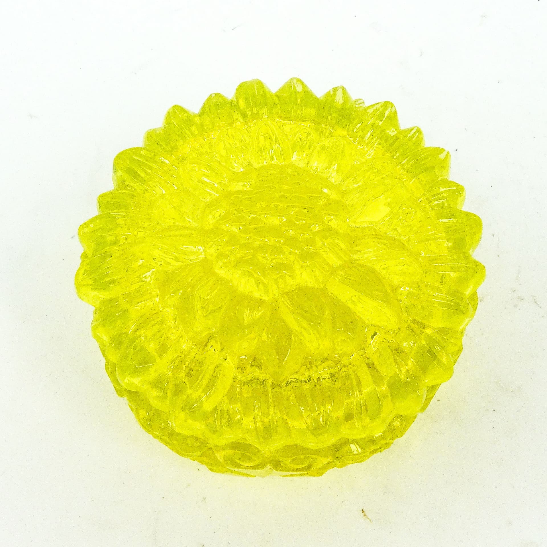 Bomboniera Art déco, szkło uranowe prasowane, Czechosłowacja, lata 50. - 186104