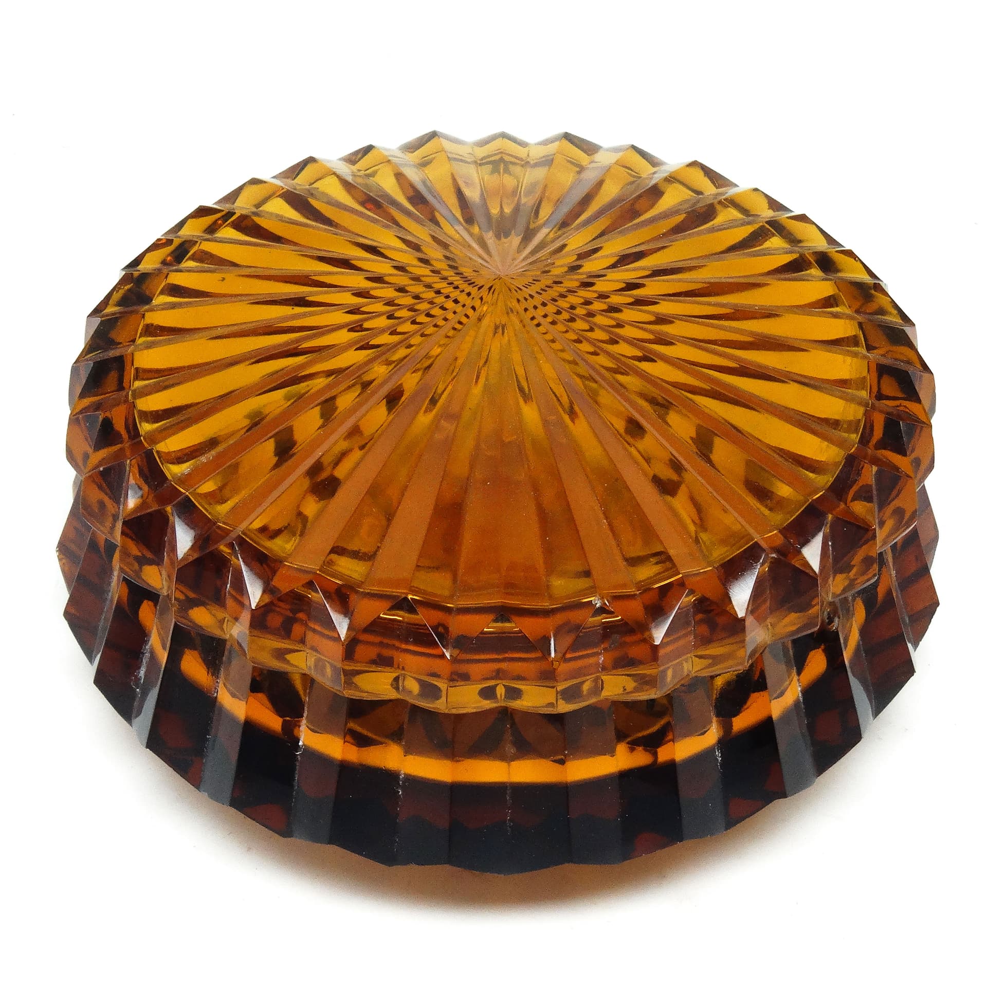 Art Deco bonbonniere, crystal, Moser, Czechoslovakia, 1930s.