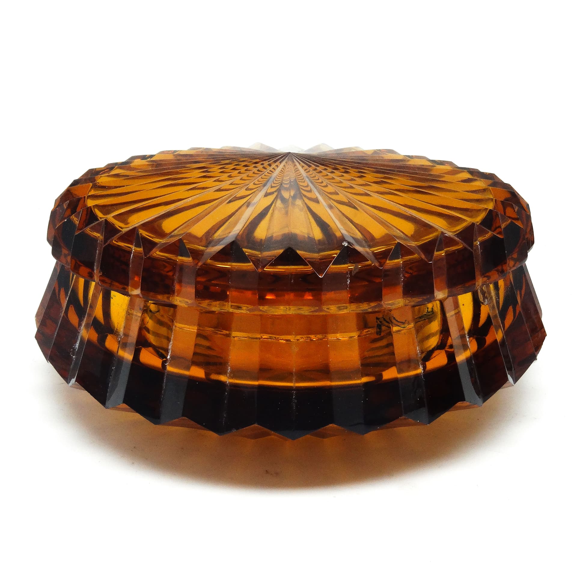 Art Deco bonbonniere, crystal, Moser, Czechoslovakia, 1930s. - 186119