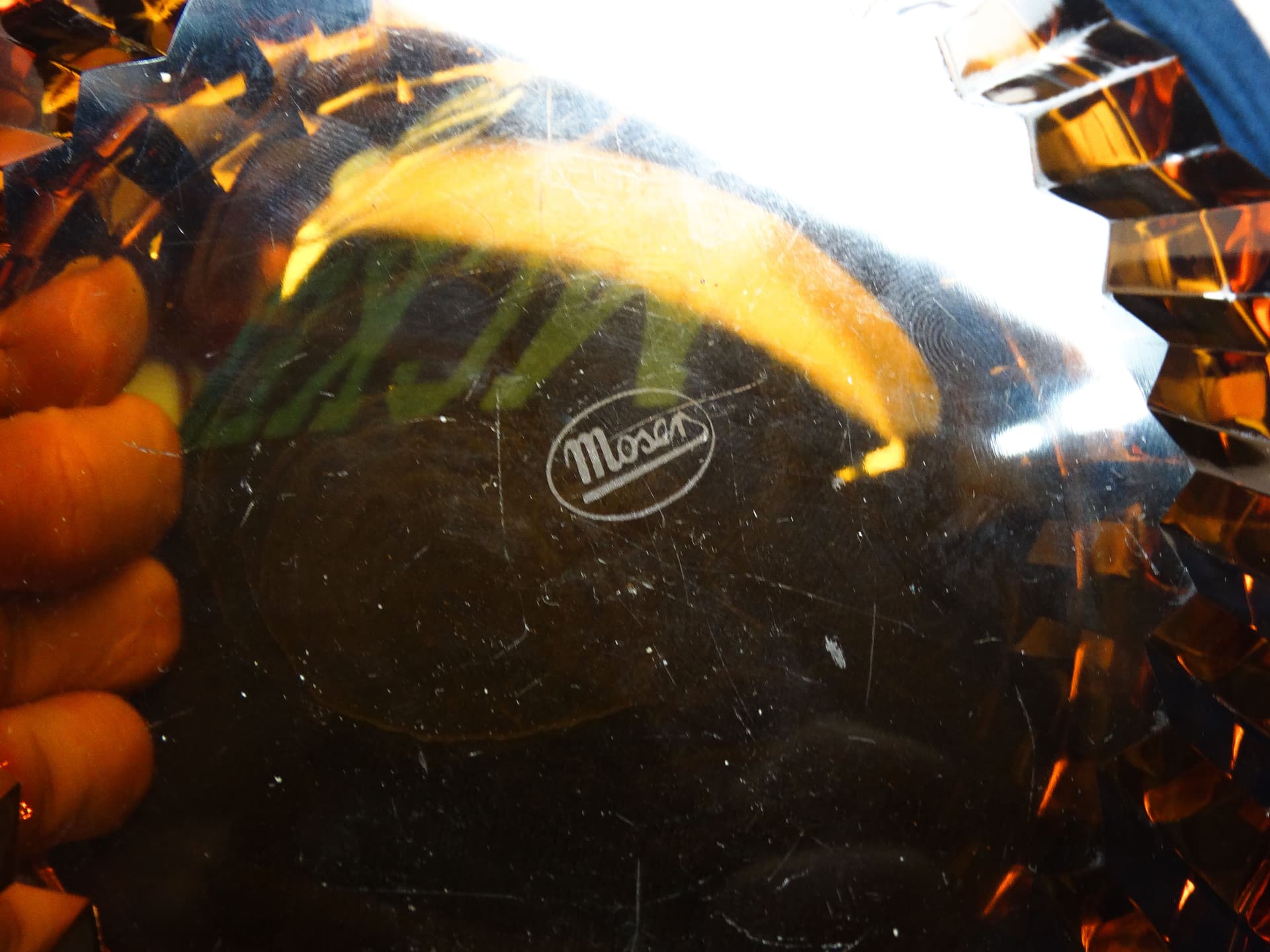 Art Deco bonbonniere, crystal, Moser, Czechoslovakia, 1930s. - 186125