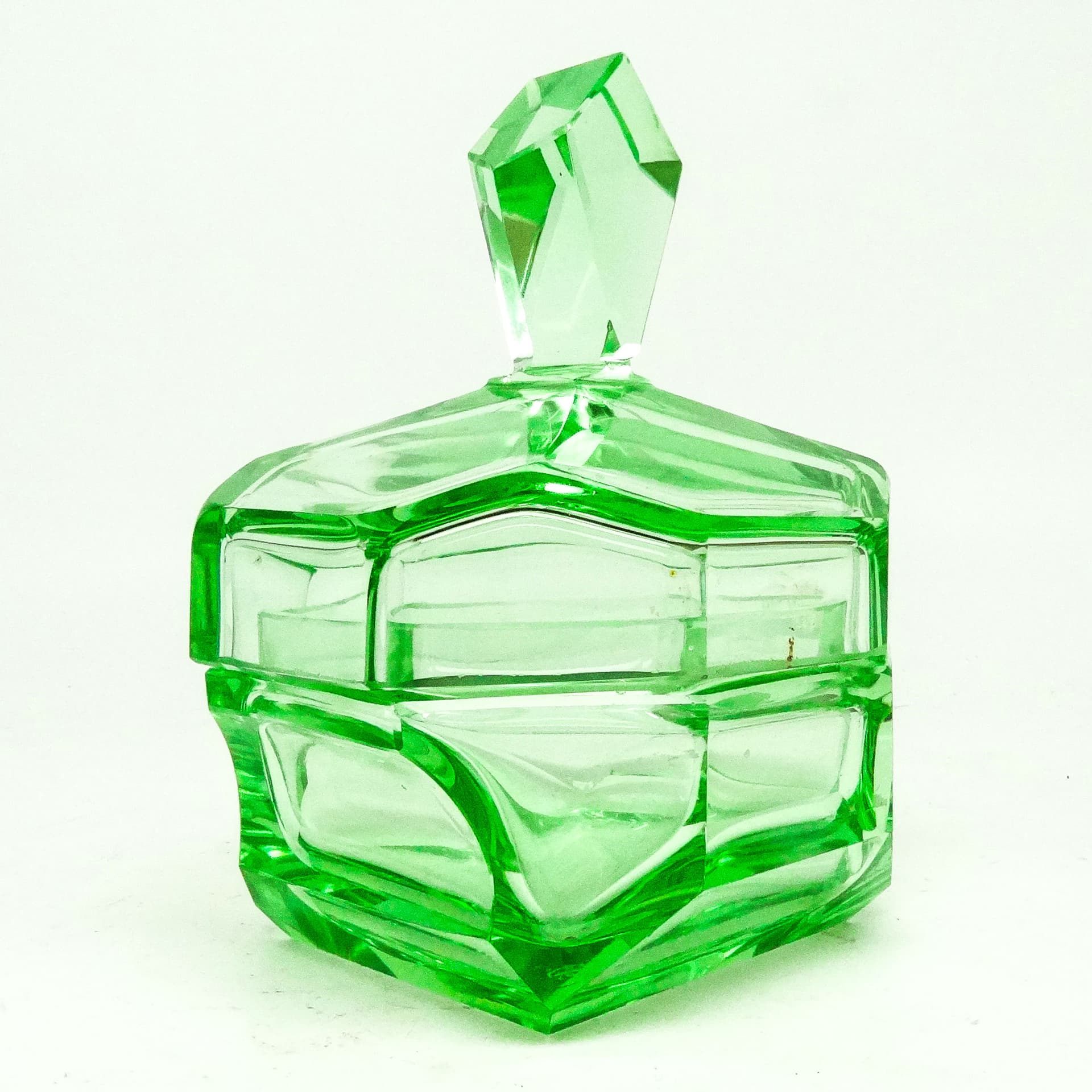 Bomboniera Art Deco, szkło, Moser, Czechosłowacja, lata 30. - 186203