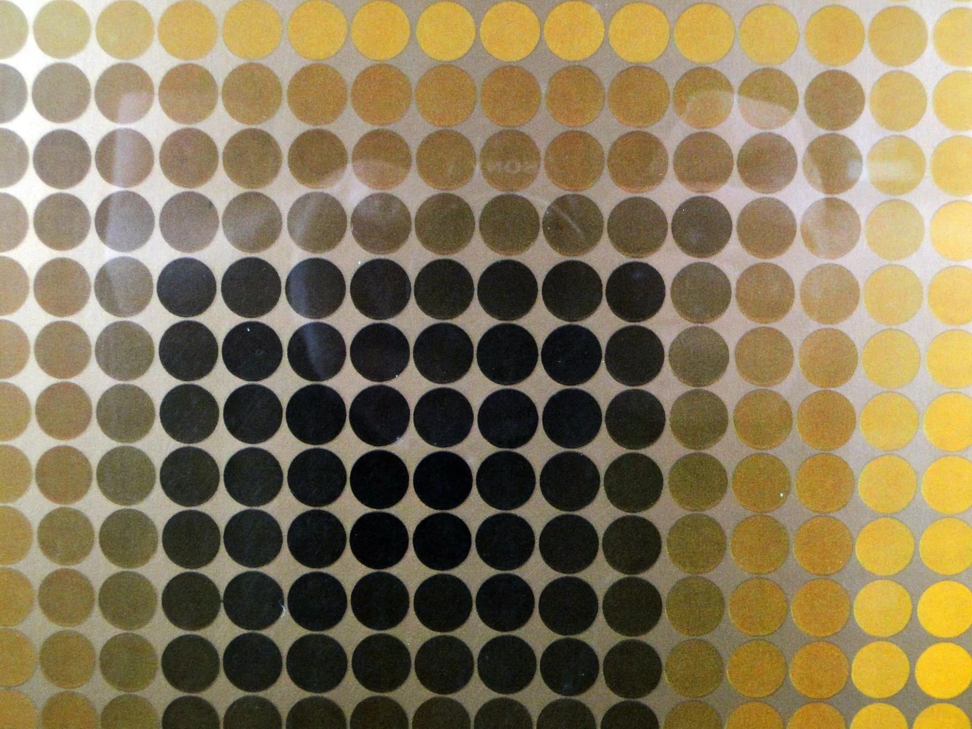 Op-art print, multicolor, paper, by V. Vasarely, France, 1970s - 13051